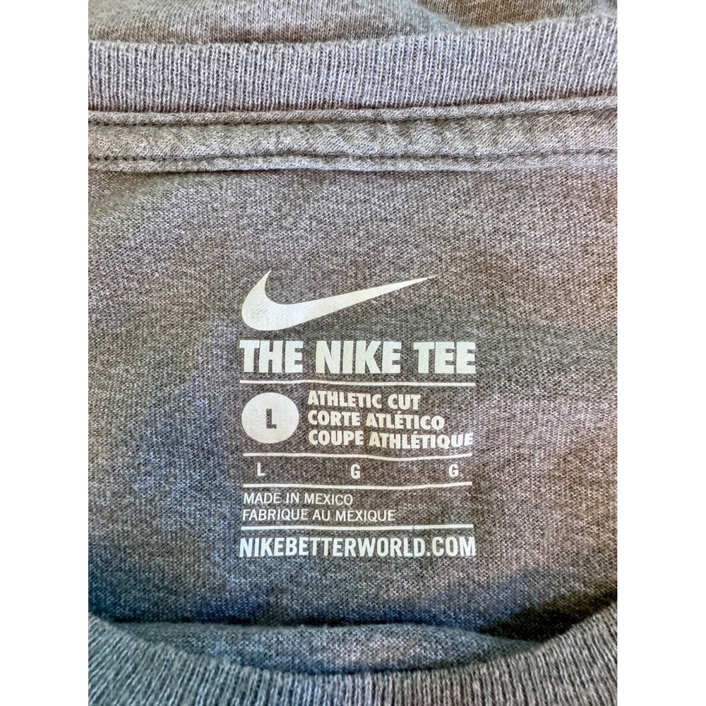 Nike Jordan UNC Tar Heels Basketball T-Shirt Mens Large Grey North Carolina - Picture 3 of 6